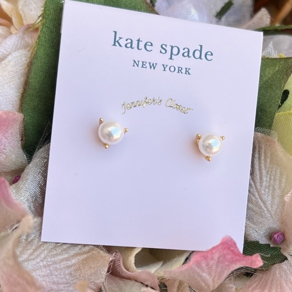 NWT! Kate Spade Mini Pearl Stud Earrings - Picture 5 of 8